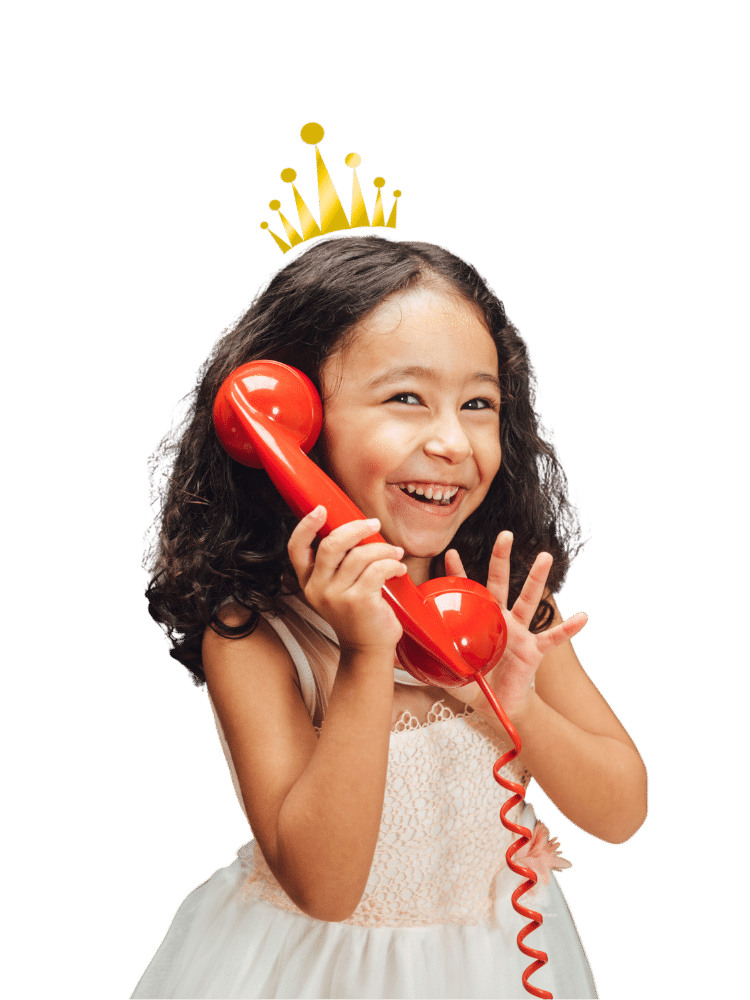 Girl on phone to Contact Us
