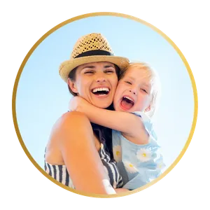Boca Raton nanny agency - nanny holds happy child