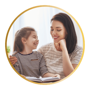 palm beach nanny reading with happy child